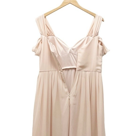 NEW Lulus Make Me Move Blush Pink Formal Floor Length Maxi Dress Size Large NWOT - Picture 6 of 11